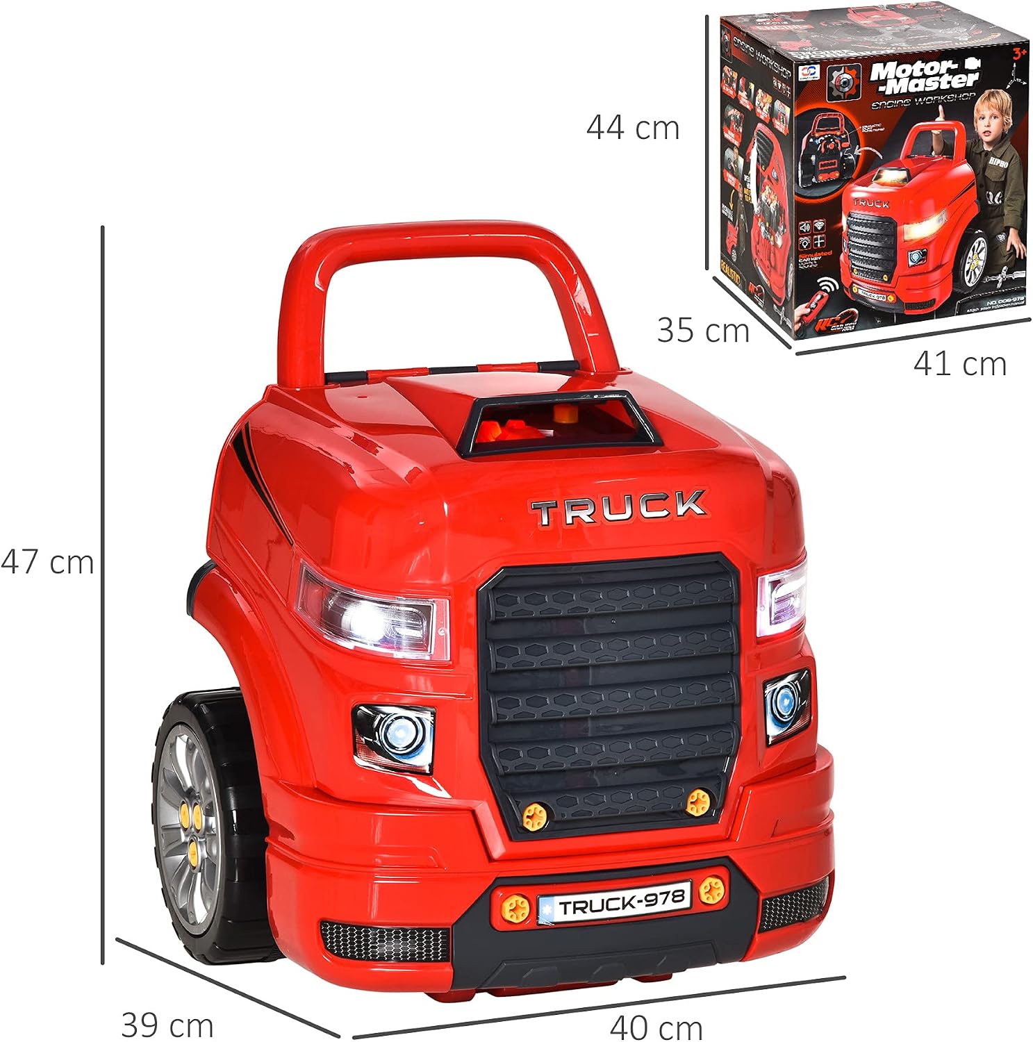 Thumbnail 6 de HOMCOM Motor de Camión para Niños 61 piezas