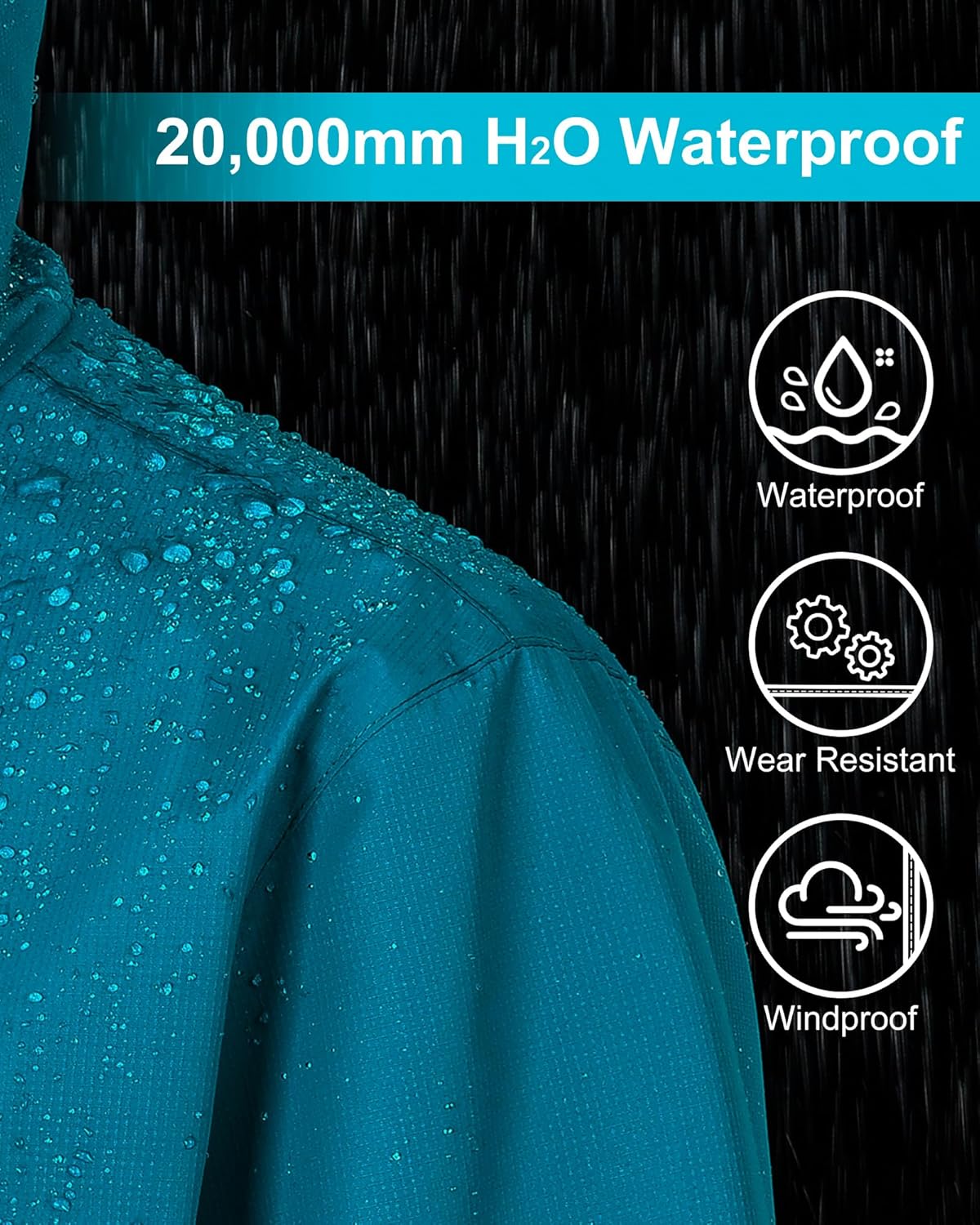 Thumbnail 2 de Tyhengta Women’s Waterproof Rain Jacket – Packable, Hooded, Lightweight Outdoor Coat