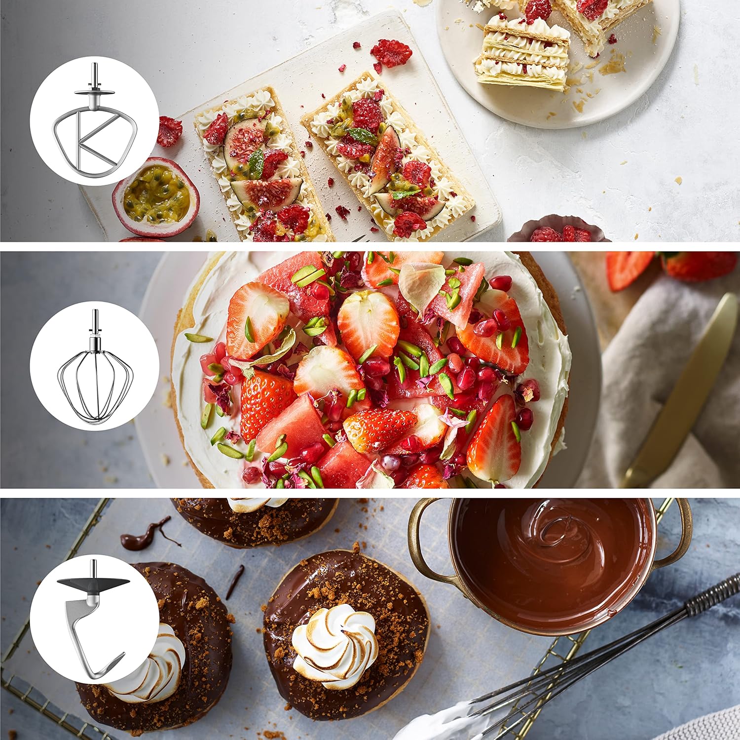 Thumbnail 5 de Kenwood Titanium Chef Baker KVC65.001WH (Weiß) – Küchenmaschine mit 1.200-W-Motor, EasyWeigh & 25+ Zubehör