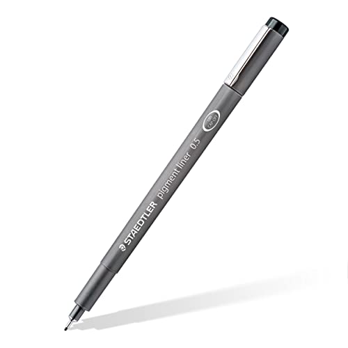 Detalle de Staedtler Pigment Liner 5+1 Set 308 SB6P: 6 penne fineliner con punte da 0,05–0,8 mm in nero