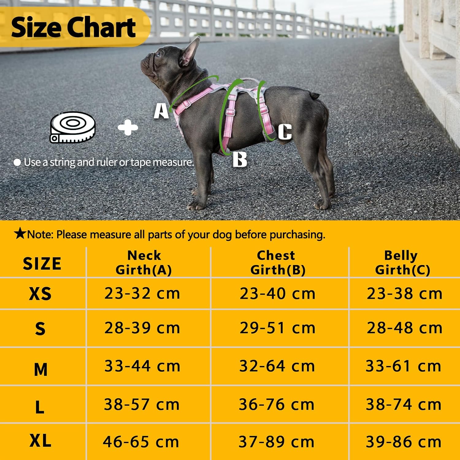 Thumbnail 1 de Huntboo Escape Proof Dog Harness (XS, Pink) – Secure, Reflective Vest for Small Dogs