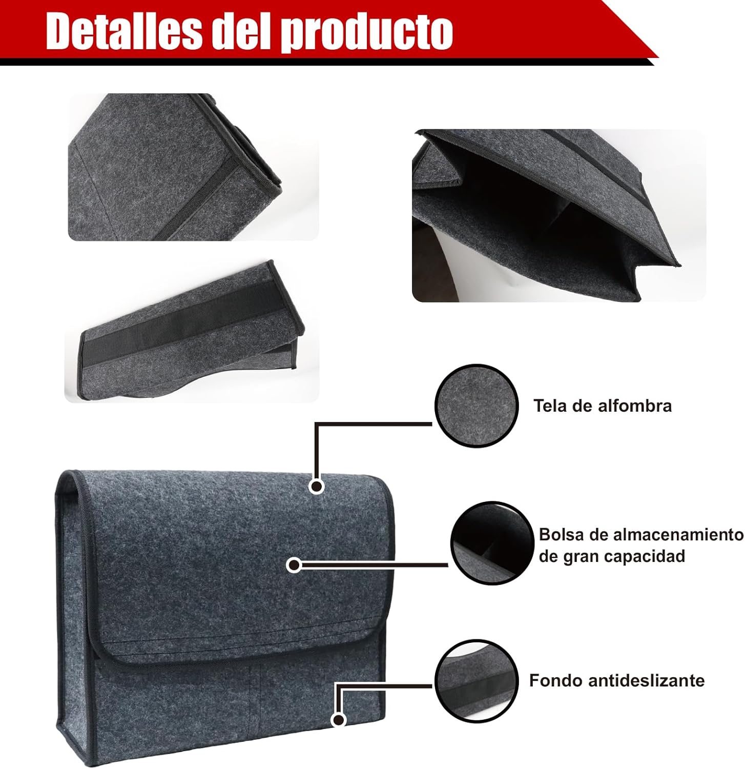 Thumbnail 2 de ENERFERO faltbarer Kofferraum-Organizer für Auto, SUV & LKW – mehrzweck Aufbewahrungsbox mit rutschfester Unterseite