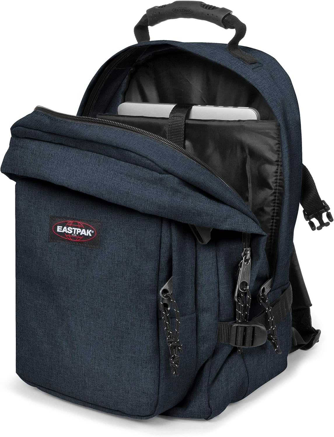 Detalle de EASTPAK Provider Sac à dos – 33 L, poche PC 15 pouces et denim texturé
