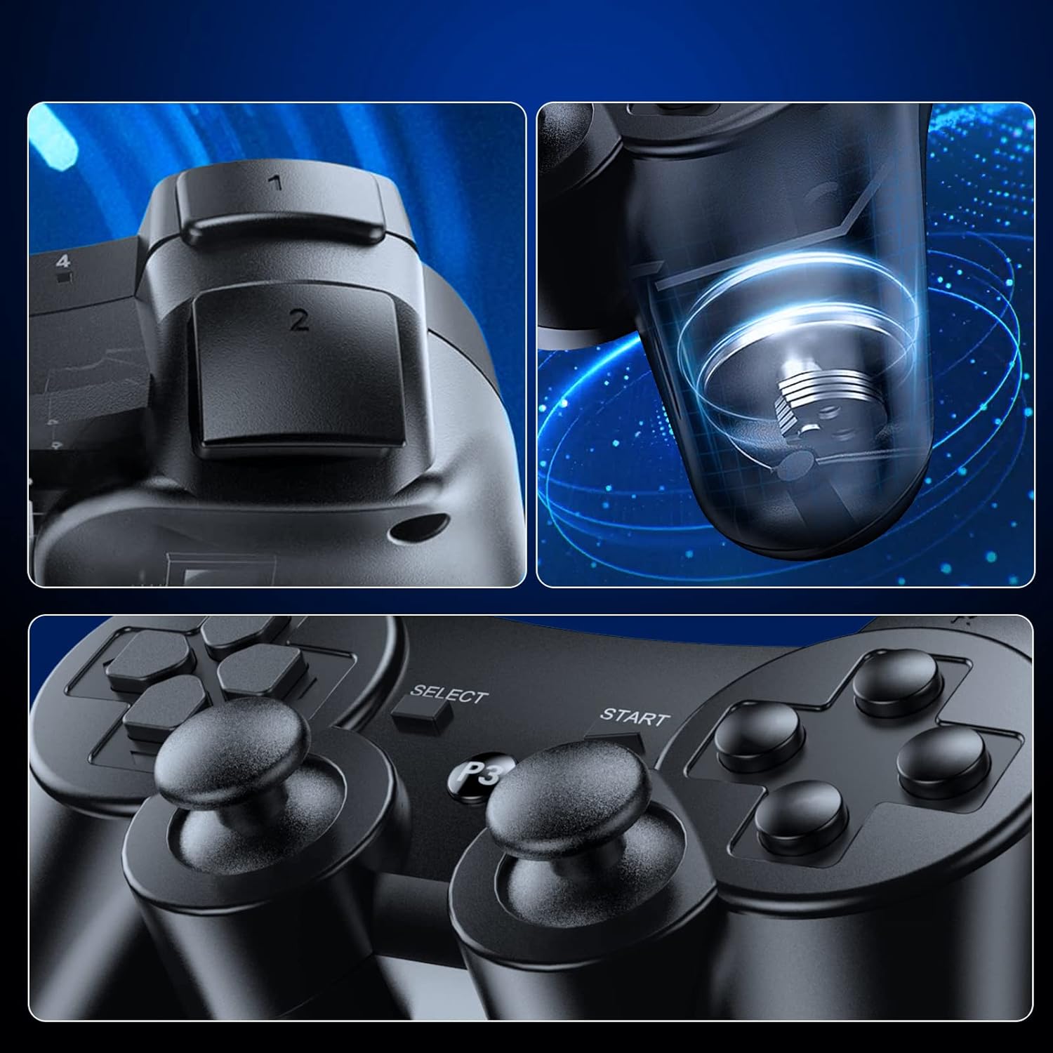 Thumbnail 6 de Diswoe Controller PS3 8 Stunden Spielzeit