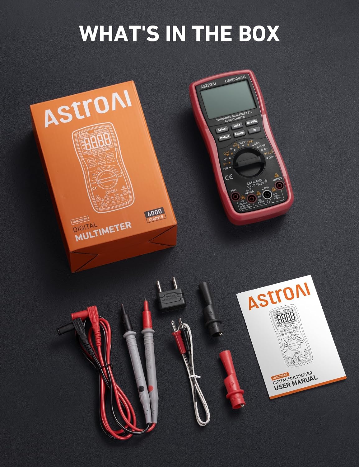 Thumbnail 6 de AstroAI DM6000AR Digital Multimeter, 6,000 Counts, True RMS, Auto-Ranging