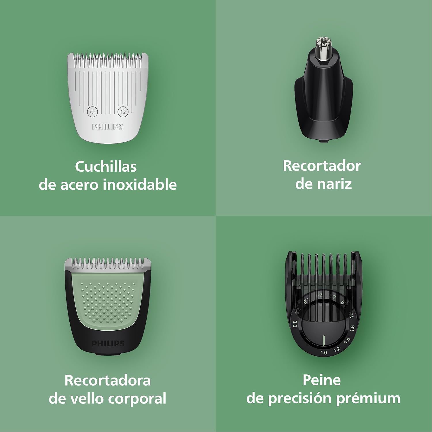 Detalle 2 de Philips MG9956/15 recortadora 19 en 1 27 longitudes
