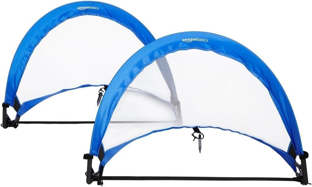 Detalle de Amazon Basics Portable 2.5-Foot Soccer Goals (Set of 2) for Backyard Training