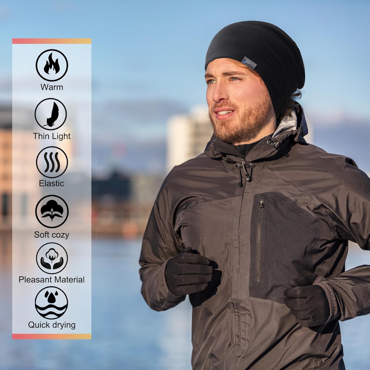 Thumbnail 2 de Oscenny Slouch Beanie Hat: Unisex Lightweight Winter Skull Cap