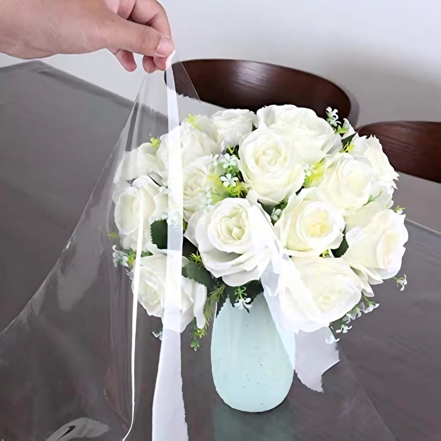 Detalle de sancua Waterproof Clear Tablecloth 54 x 78