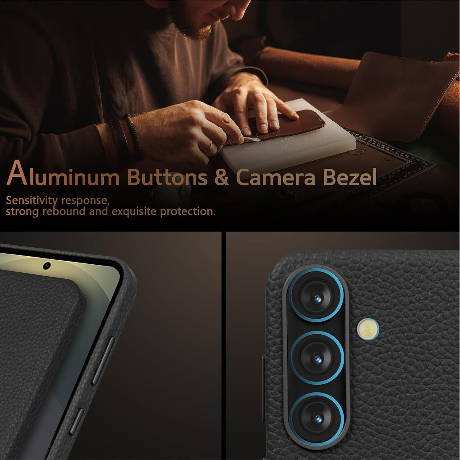 Detalle de LOHASIC Leather Case for Galaxy S25+