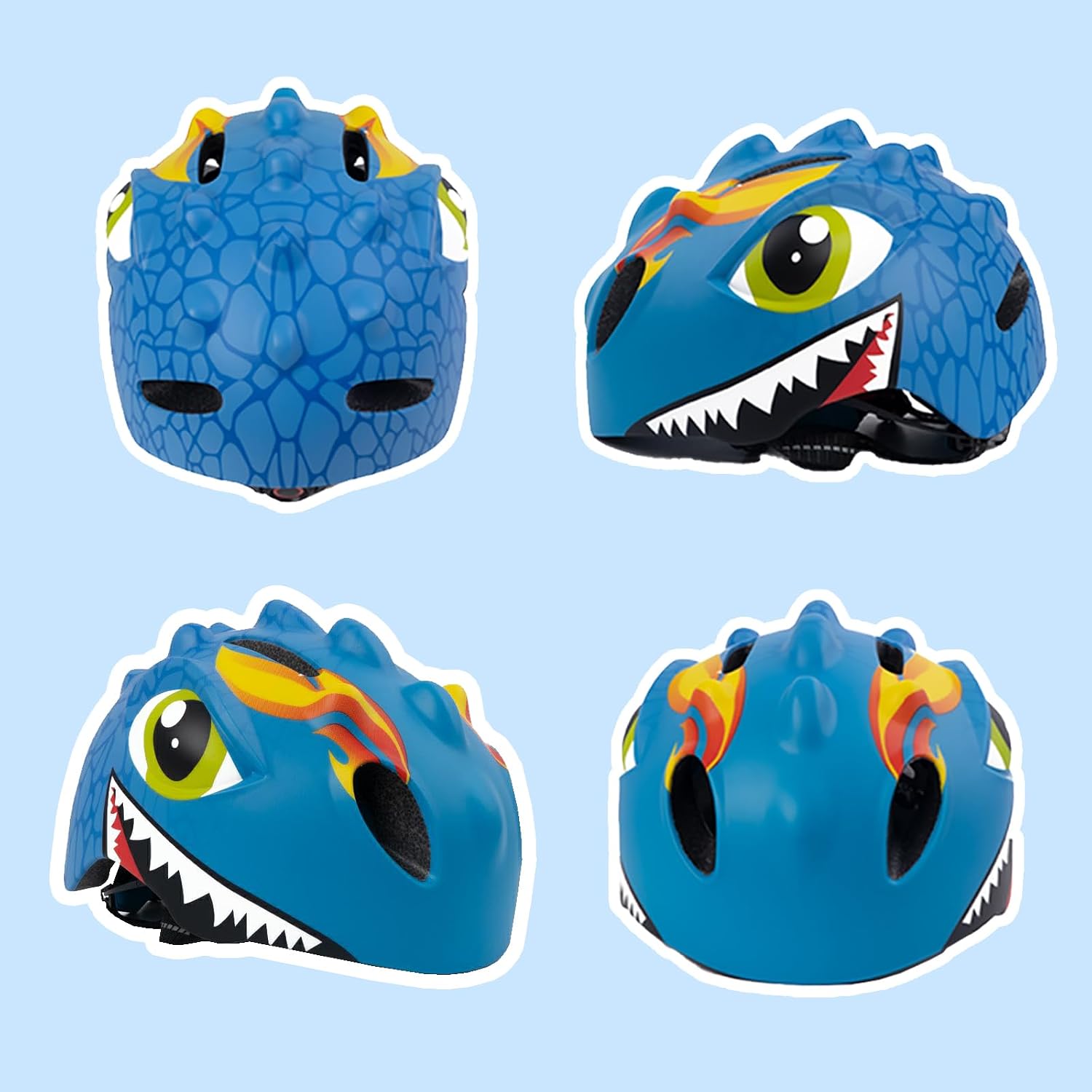 Thumbnail 3 de Toddler Helmet with 3D Dinosaur Design and Protective Gear Set for 2–8 Years