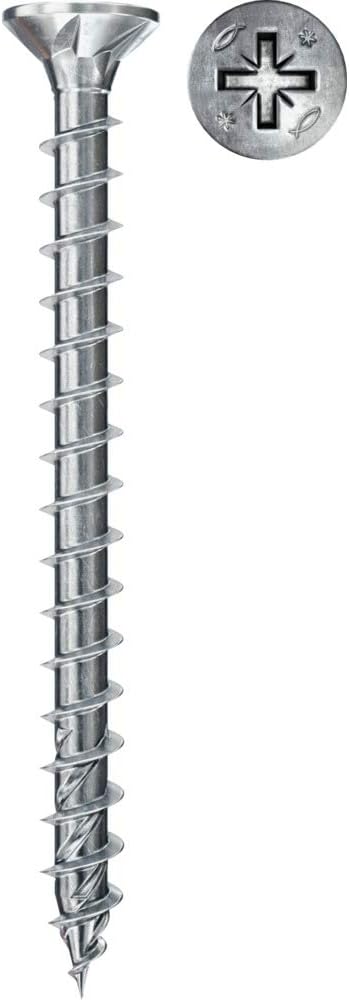Detalle 2 de fischer Power-Fast II 🪚 Tornillos para madera 4x35mm, 12 pcs