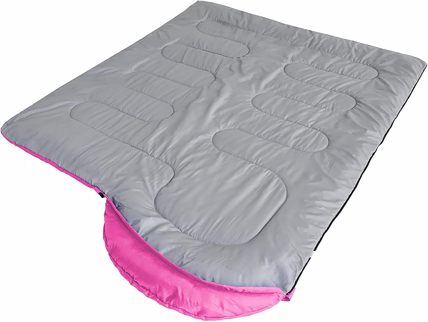 Detalle de oaskys 3-Season Sleeping Bag, 50–68°F, Two-Way Zipper, Pink