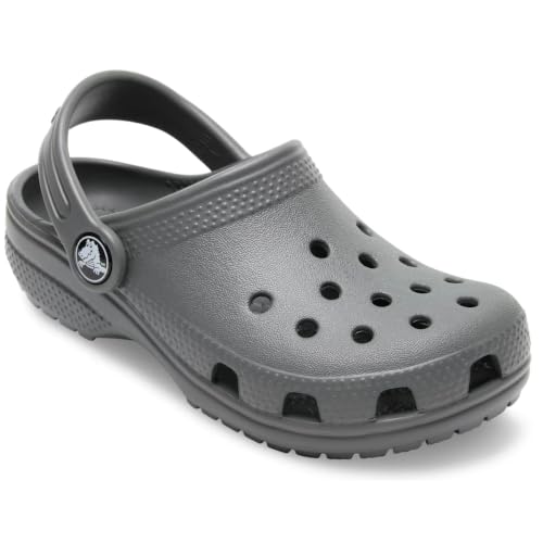 Detalle de Crocs Unisex Kids Classic Clog K Clogs in Slate Grey (11 UK Child) – Secure, Lightweight Everyday Wear