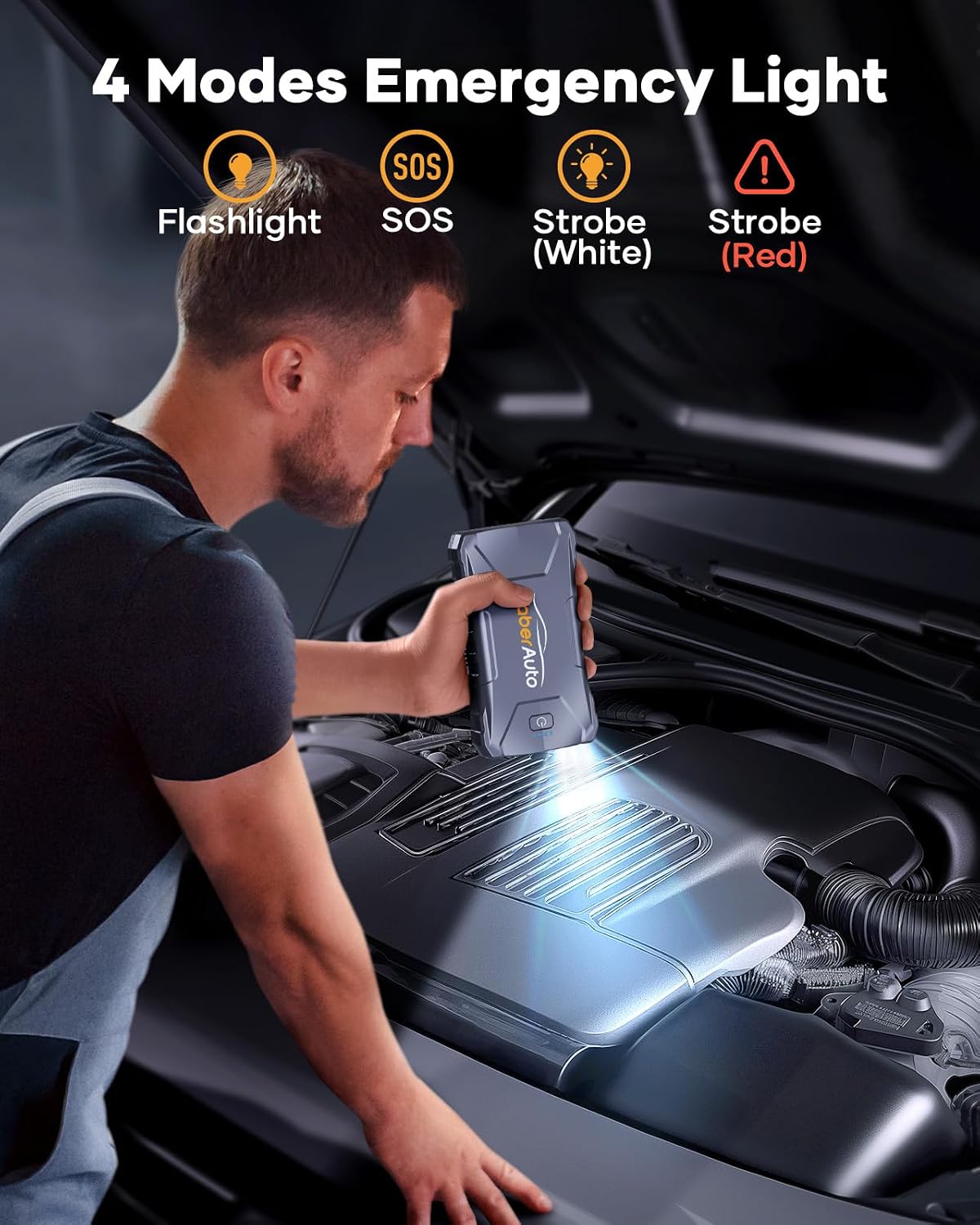Thumbnail 3 de YaberAuto Jump Starter Power Pack 4000A (13800mAh) for 12V vehicles up to 9.0L petrol / 8.5L diesel