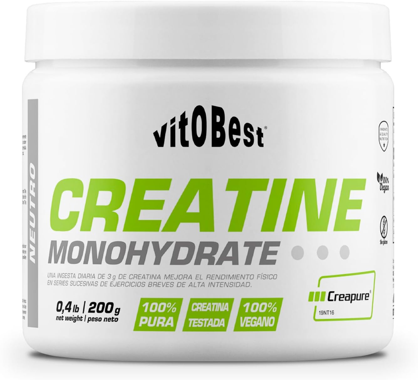 Thumbnail 6 de vit.O.Best VITOBEST Creatina Monohidrato (Creapure®) sabor neutro 500 g