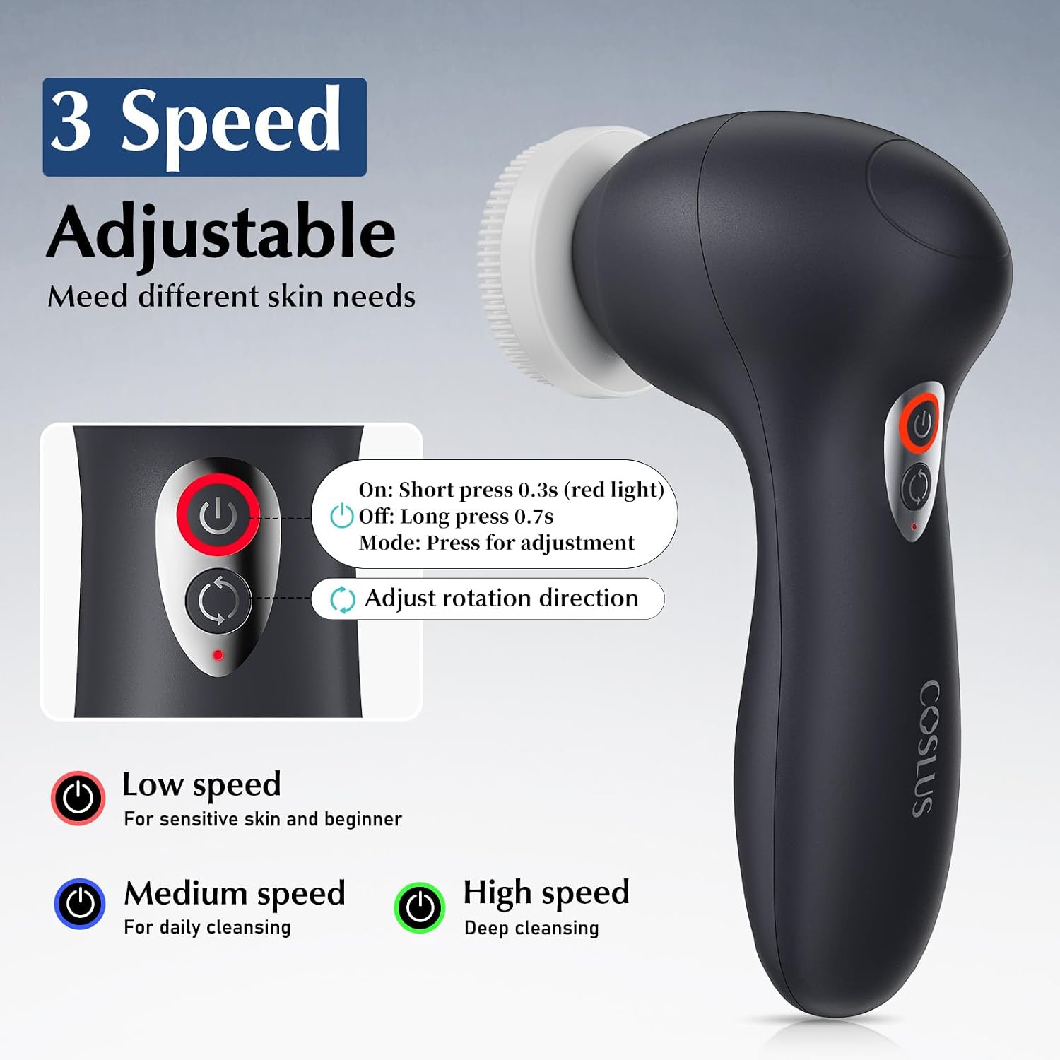 Detalle 2 de COSLUS Facial Cleansing Brush FBX04