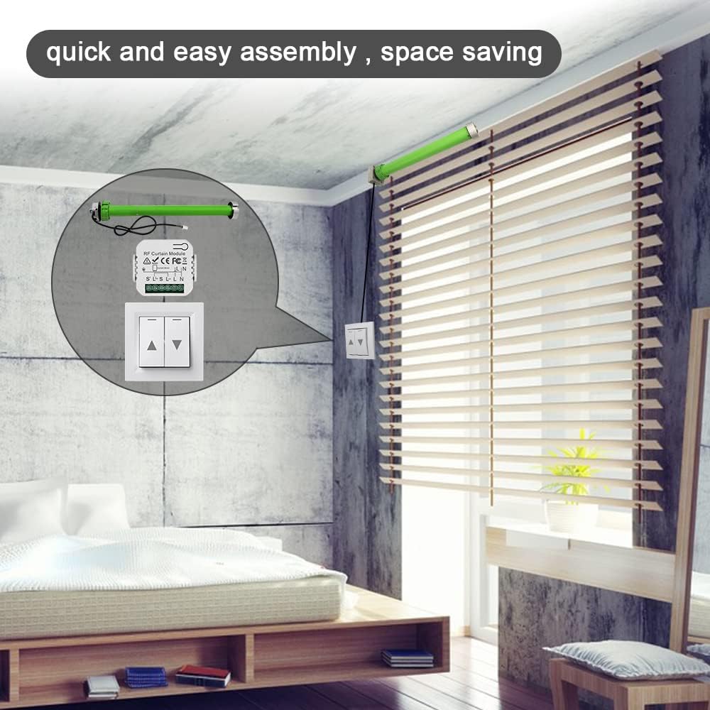 Thumbnail 1 de Anesty Module Volet Roulant Sans Fil (interrupteur RF) avec télécommande et récepteur jusqu’à 100 m