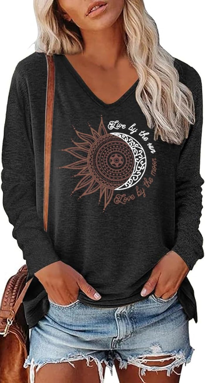 Detalle de Teesho Tshirt Damen Oberteile Crop Top Baumwolle