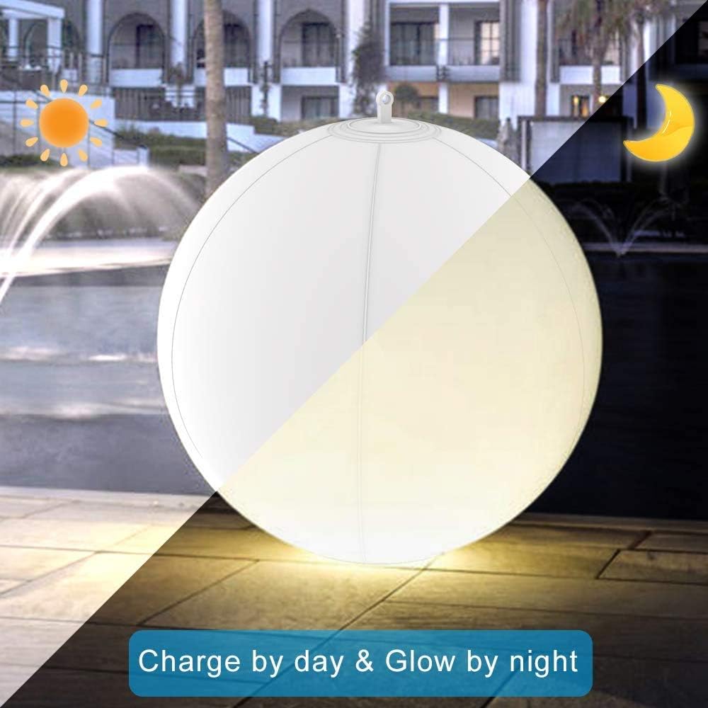 Detalle de Esuper CT212 Inflatable Solar Pool Lights, 14-Inch, IP68, Colour-Changing