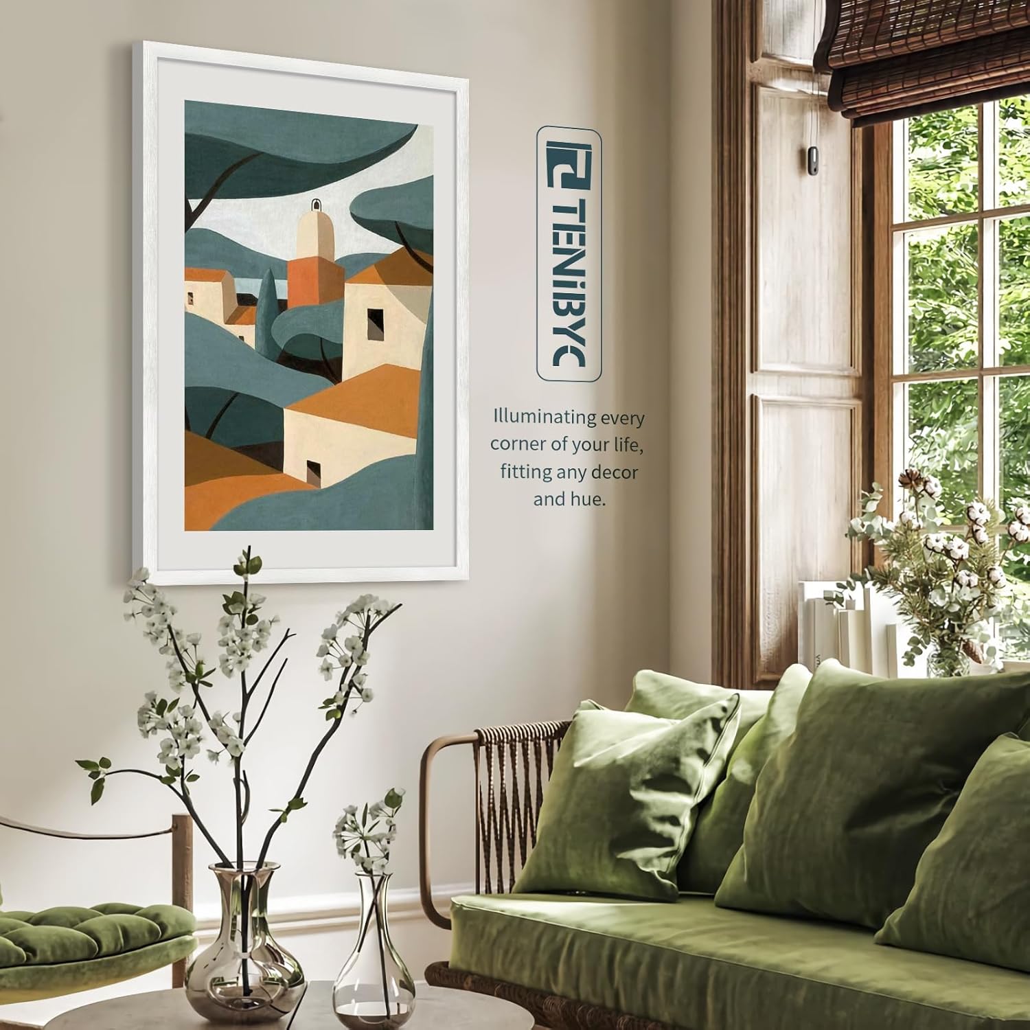 Thumbnail 6 de TENIBYC 24x36 Poster Frame 3-Pack (White Woodgrain) — Solid Wood Picture Frames with Plexiglass