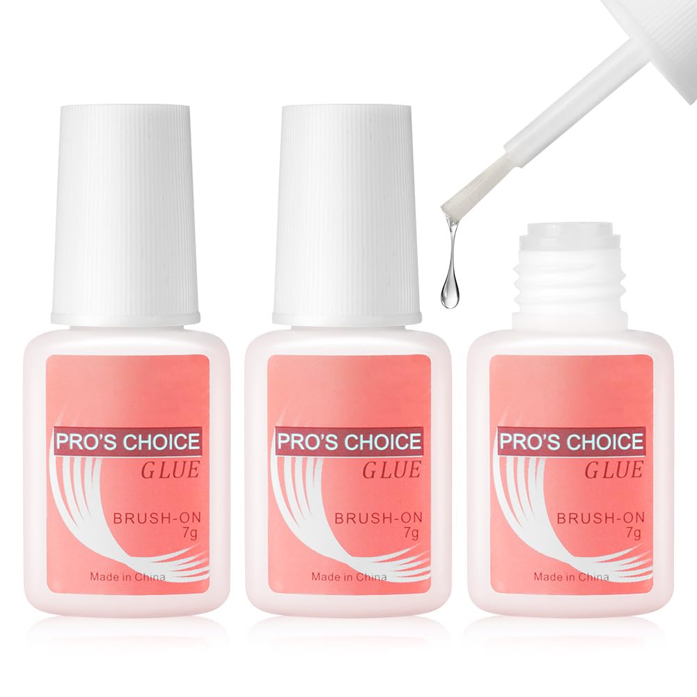 Set de colle pour faux ongles 3 x 7 g – Colle super forte pour pose DIY, nail art et strass