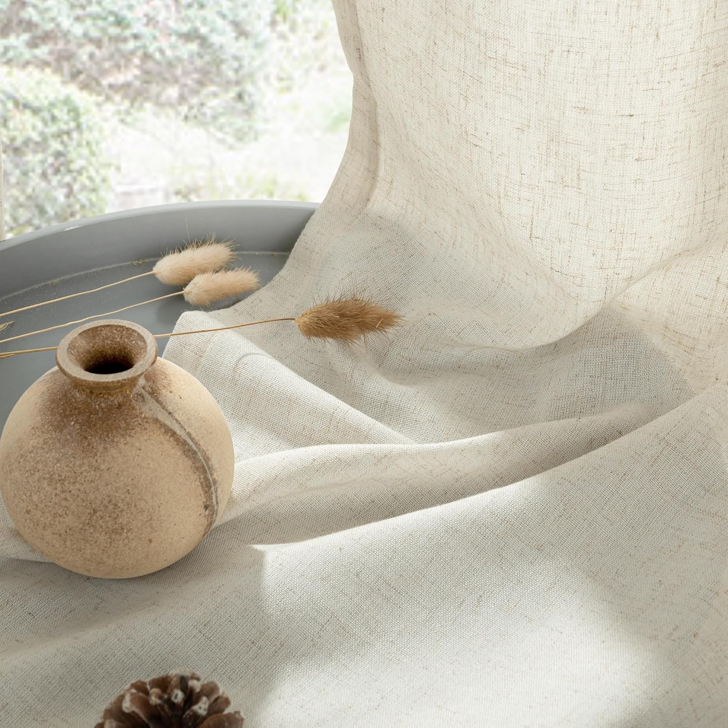 Thumbnail 6 de YoungsTex Linen Curtains, 42 x 84 Inch