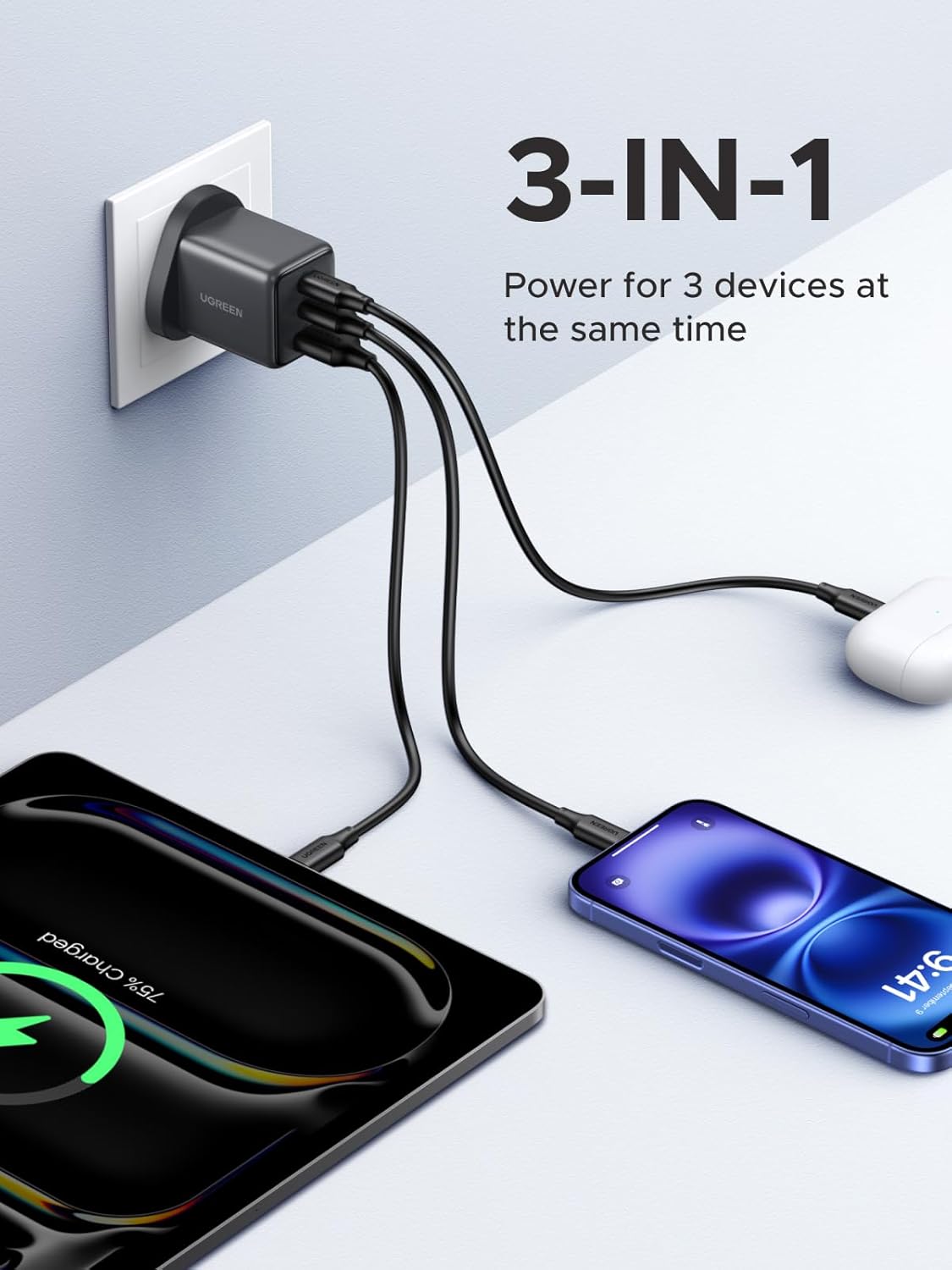 Detalle de UGREEN USB C Charger Plug 30W