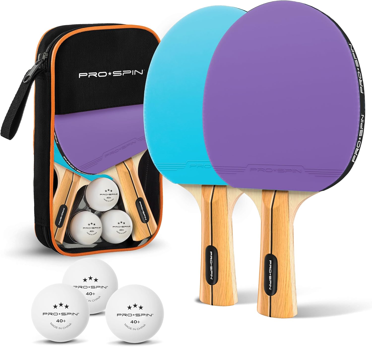 PRO-SPIN Racchetta Ping Pong Fibra di Carbonio 7 strati
