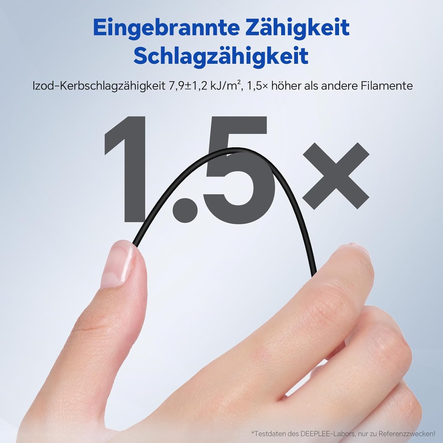 Detalle de DEEPLEE PLA PRO Filament 1,75 mm – PLA mit erhöhter Festigkeit, Maßgenauigkeit ±0,02 mm