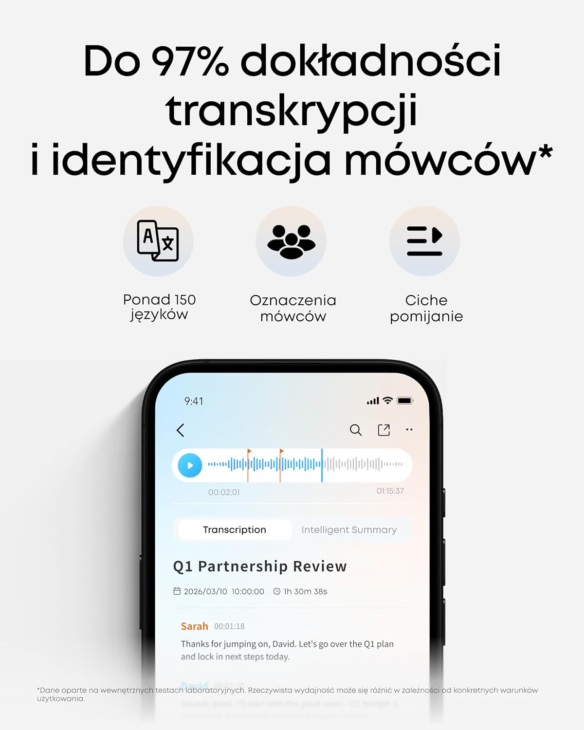Thumbnail 6 de soundcore Work Anker – przenośny dyktafon 64 GB z USB-C i transkrypcją AI