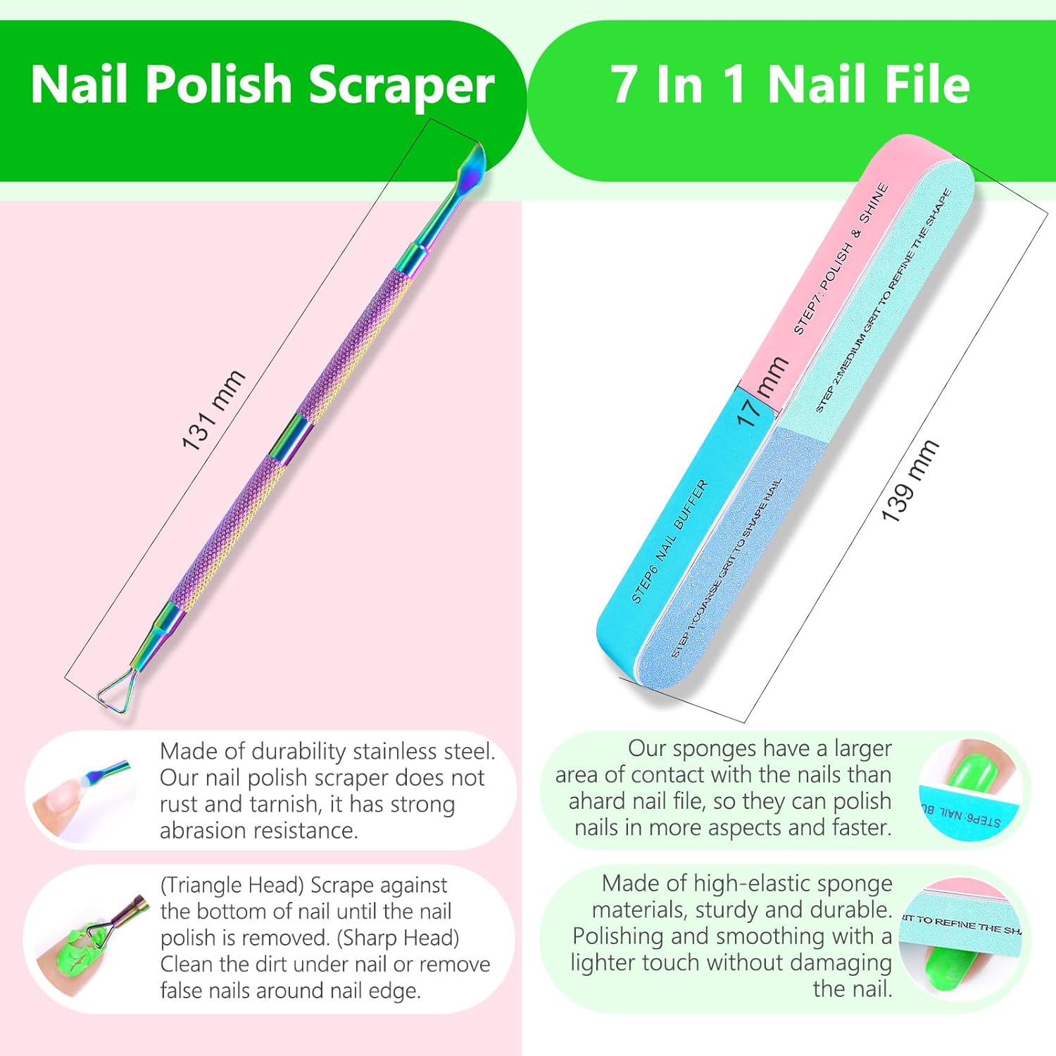Thumbnail 4 de Dissolvant Vernis Gel 2 pièces avec lime et pousse-cuticule