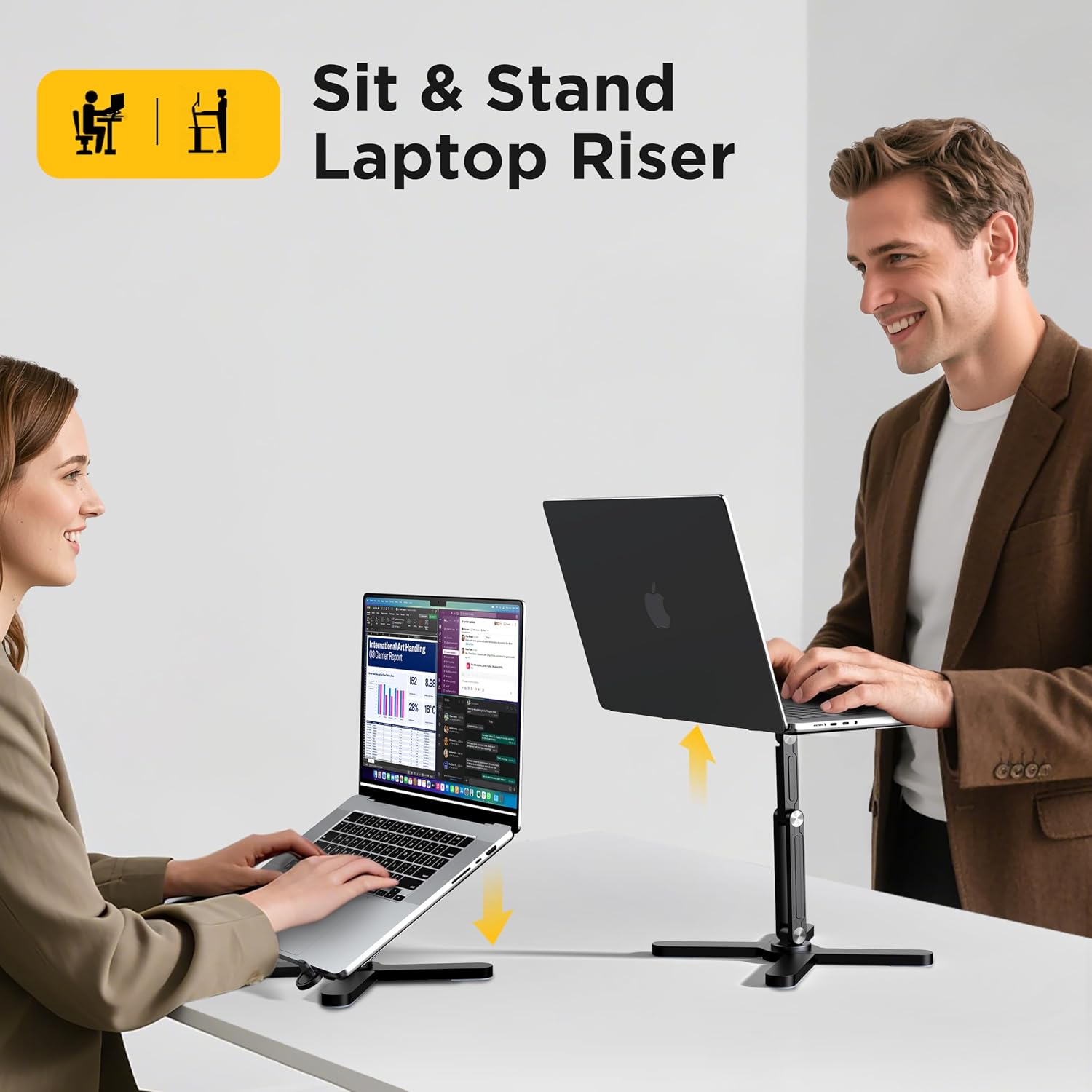 Thumbnail 5 de FoldWise X Premium Laptop Stand for Desk – 100% Aluminium, 360° Rotation, Adjustable Height