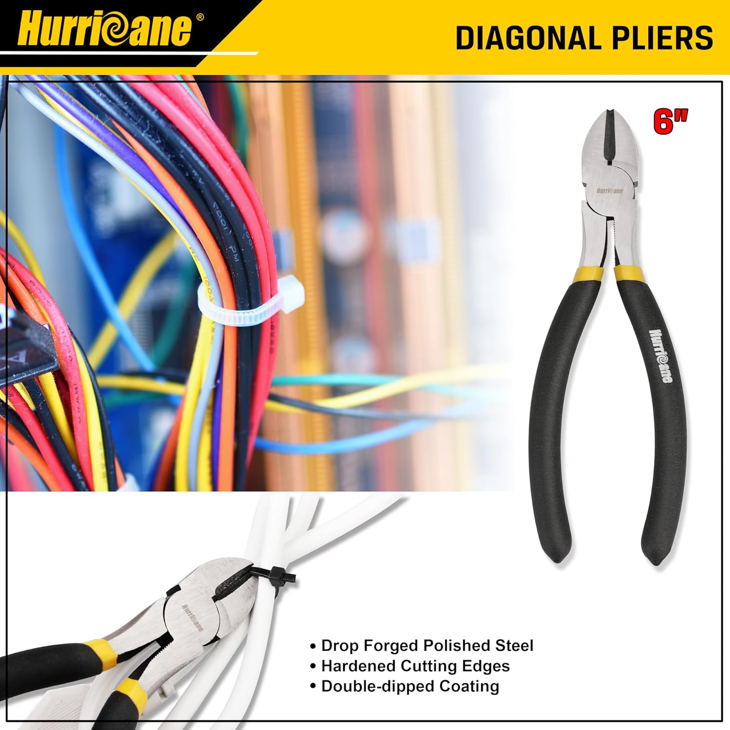 Detalle de HURRICANE 7-Piece Pliers Set (8-inch Groove Joint, Slip Joint, Linesman, Diagonal, Long Nose, Mini Long Nose)