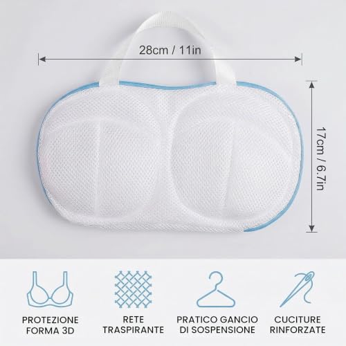 Detalle de YIPFEN 4 Salva Reggiseno in Rete per Lavatrice – Protezione e Versatilità per il bucato delicato