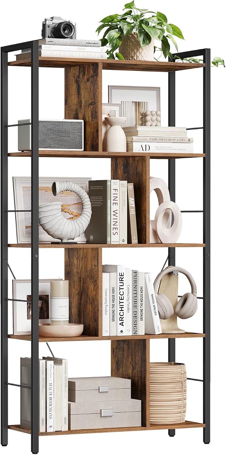 VASAGLE LBC121B01 bookcase storage 5 tiers
