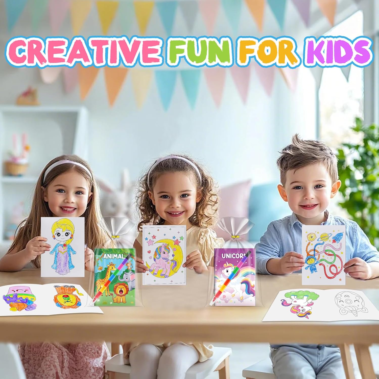Thumbnail 4 de ZMLM Party Bag Fillers for Kids – 24 Mini Colouring Books & Crayons
