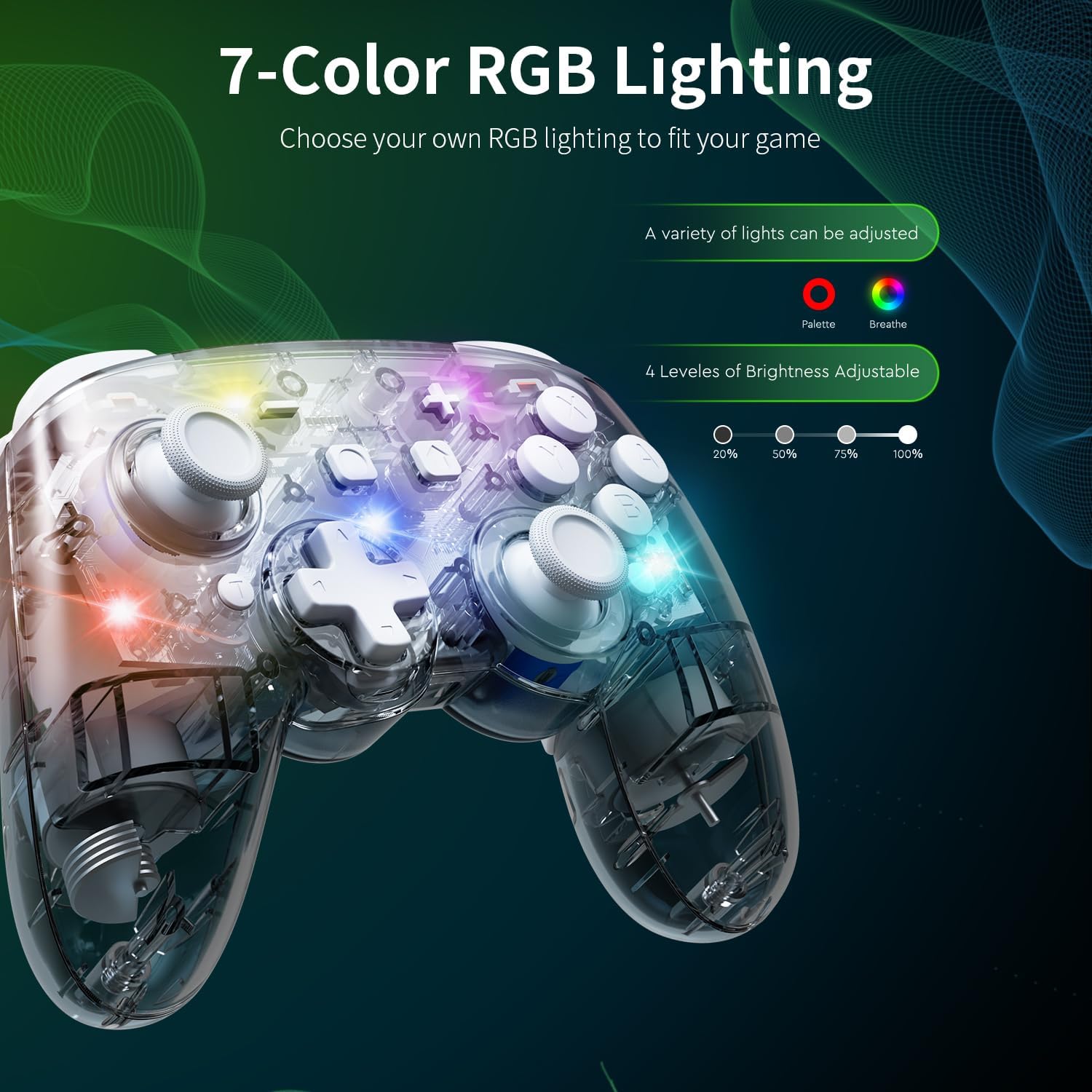 Thumbnail 6 de PALPOW Switch 2 Pro Controller for Switch 2/OLED/Lite – Hall Effect, RGB LED, Wireless