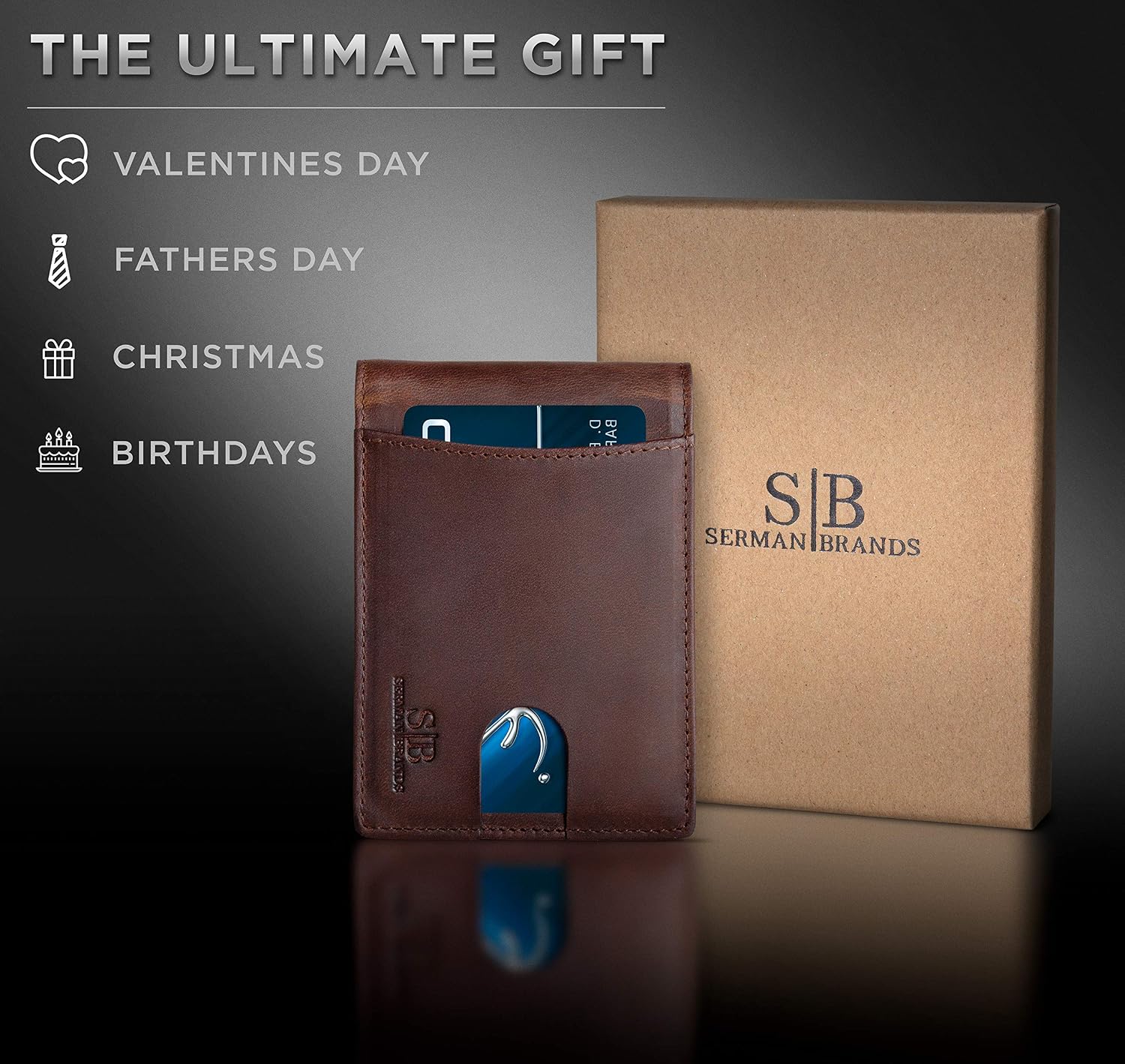 Thumbnail 5 de SERMAN BRANDS Slim RFID Bifold Wallet with Money Clip ๐ผ