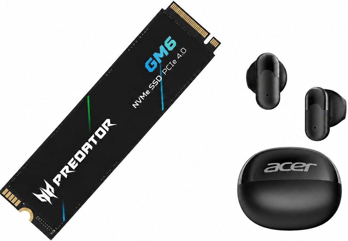 Acer Predator GM6 4TB M.2 2280 PCIe Gen4x4 NVMe 2.0 SSD with graphene heat dissipation