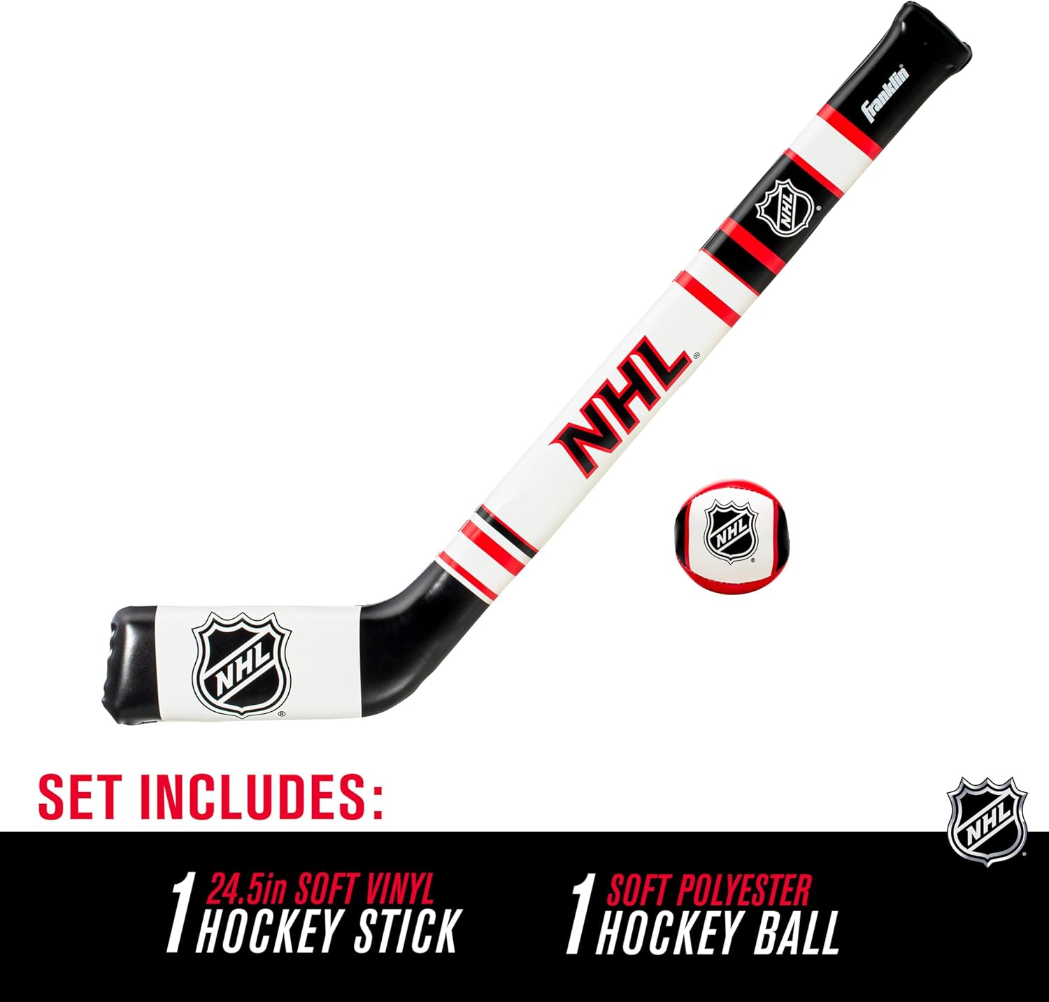 Detalle de Franklin Sports NHL Kids Hockey Stick & Ball Set with Soft Sport Technology (24.5 in) for Ages 3+
