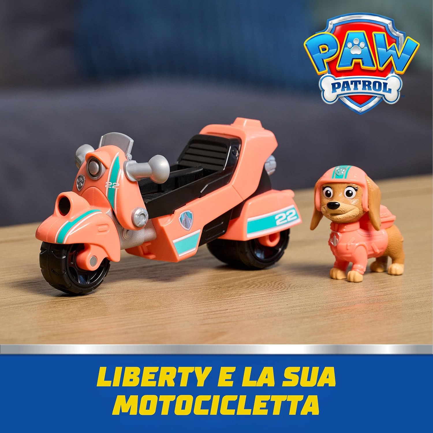 Detalle 2 de Paw Patrol: Motocicletta di Salvataggio di Liberty – veicolo giocattolo con figura da collezione per bambini dai 3+ anni