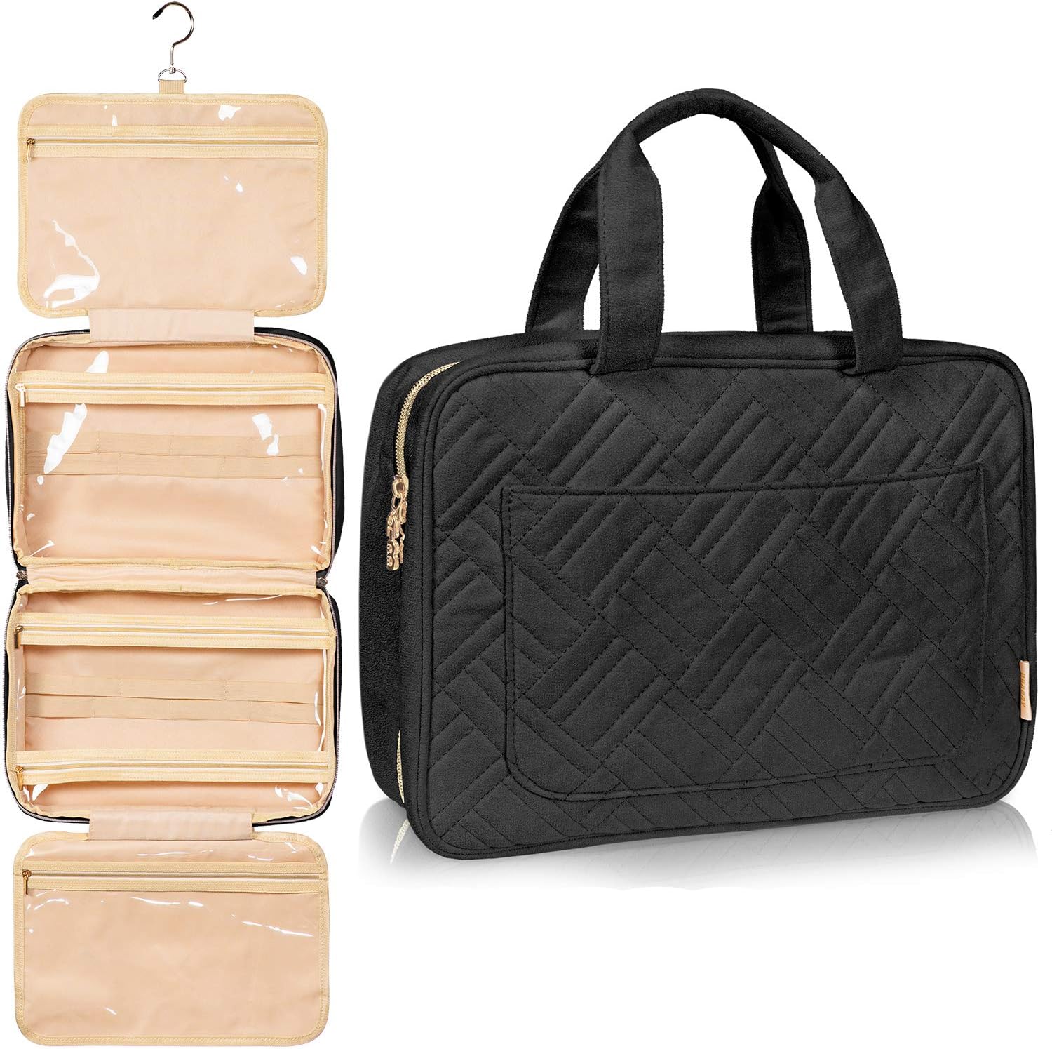 BOACAY Grande Beauty Case da Viaggio: organizer sospeso e robusto per trucco e cosmetici