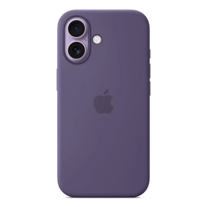 Detalle de Funda de silicona Purple Fog con MagSafe para iPhone 17 (Apple MGF04ZM/A)