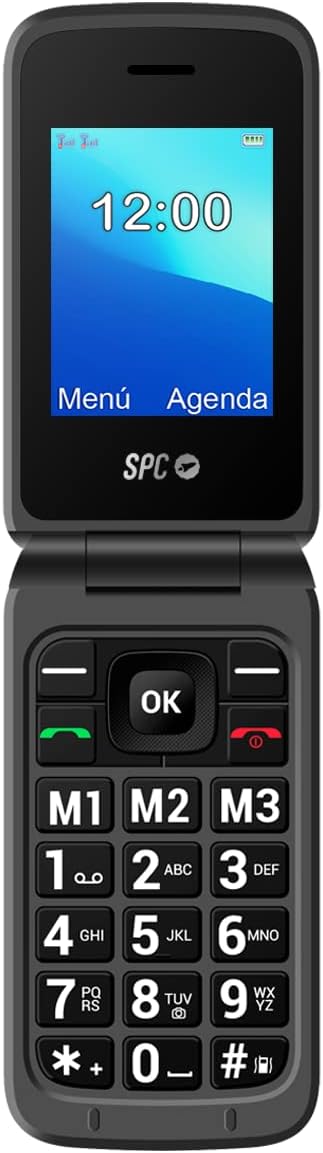 Detalle de SPC Stella 2 teléfono de tapa para mayores, SOS y USB-C
