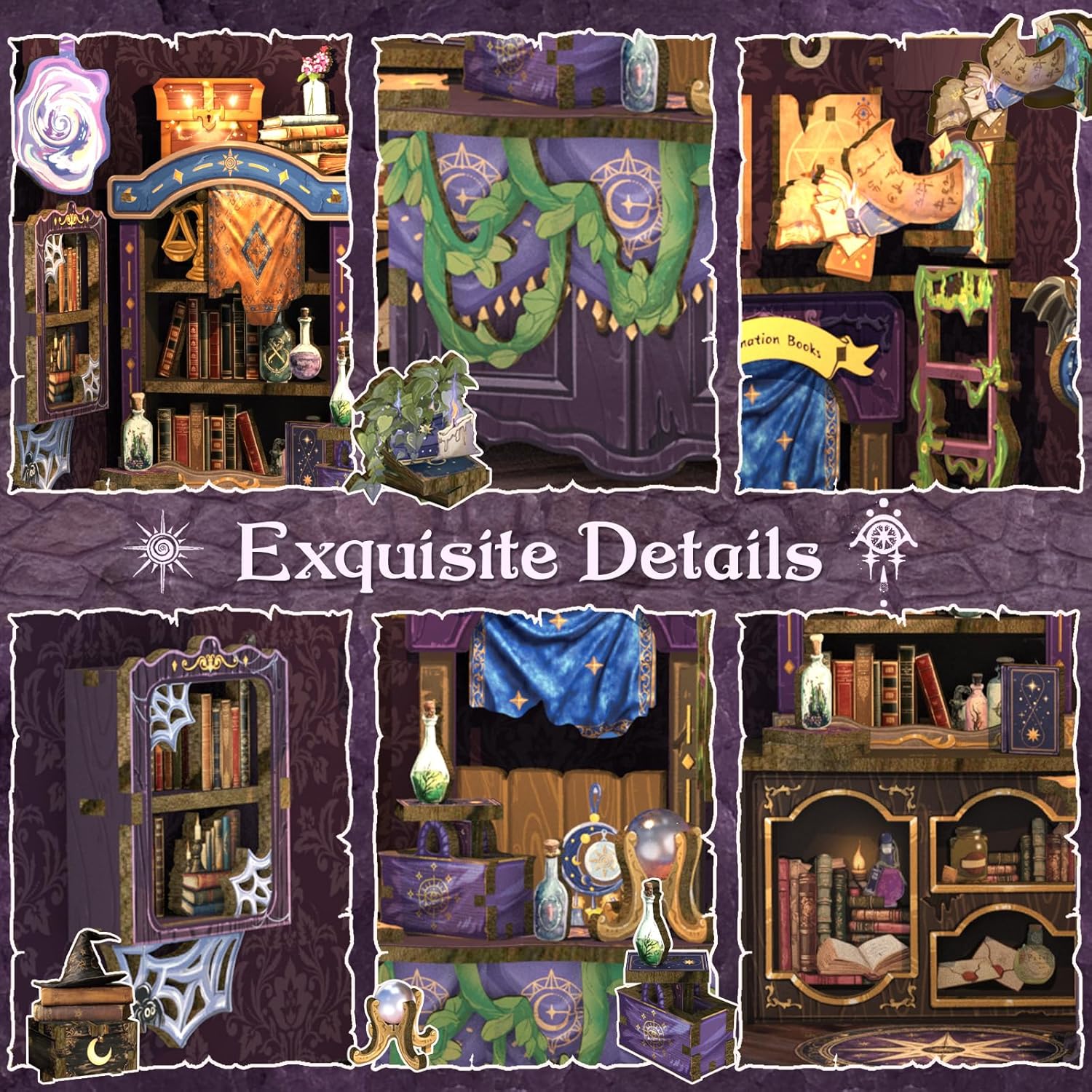 Thumbnail 5 de CUTEBEE Book Nook Kit 196-piece