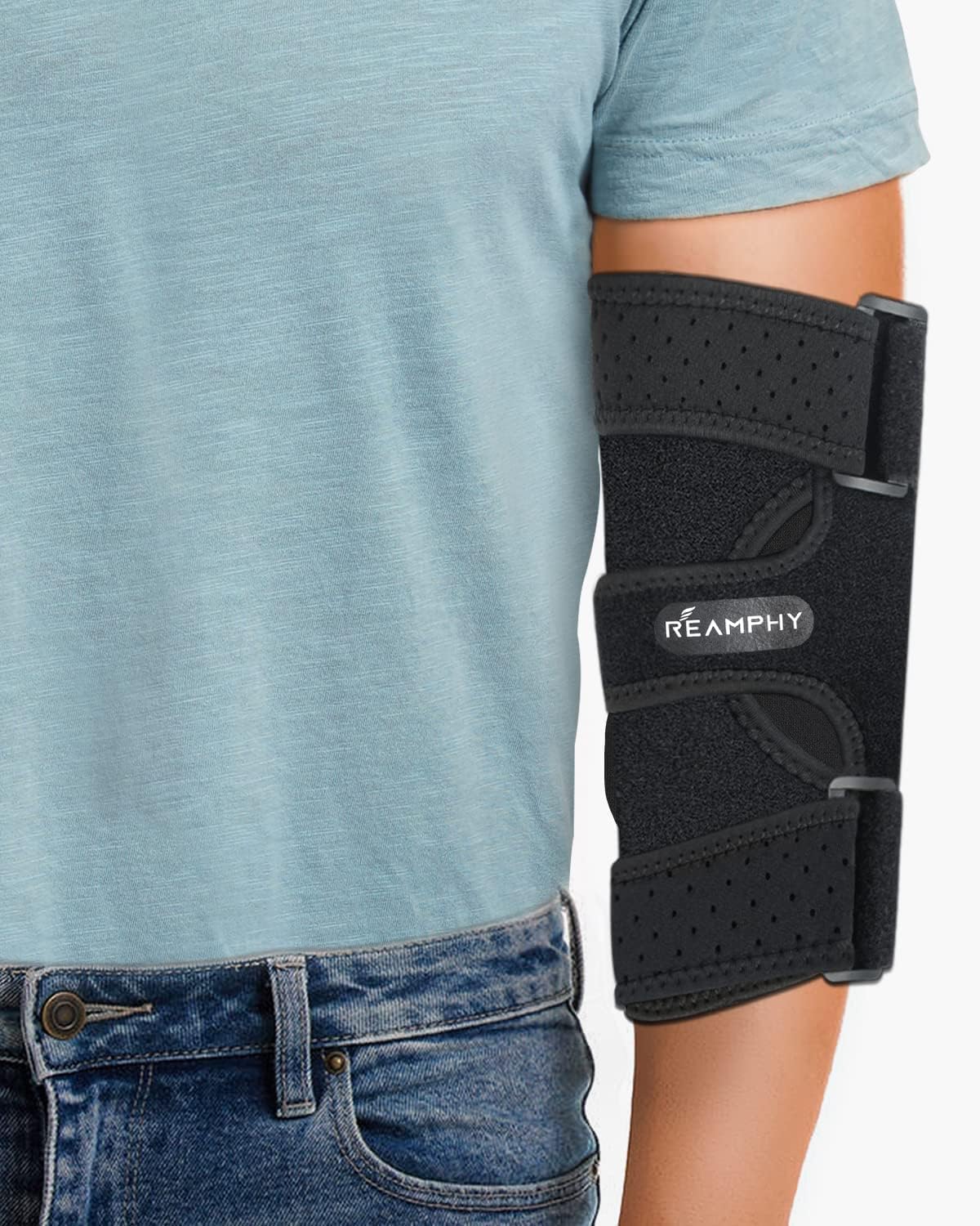 Detalle de Reamphy Small Elbow Brace, Adjustable Night Support Splint for Adults