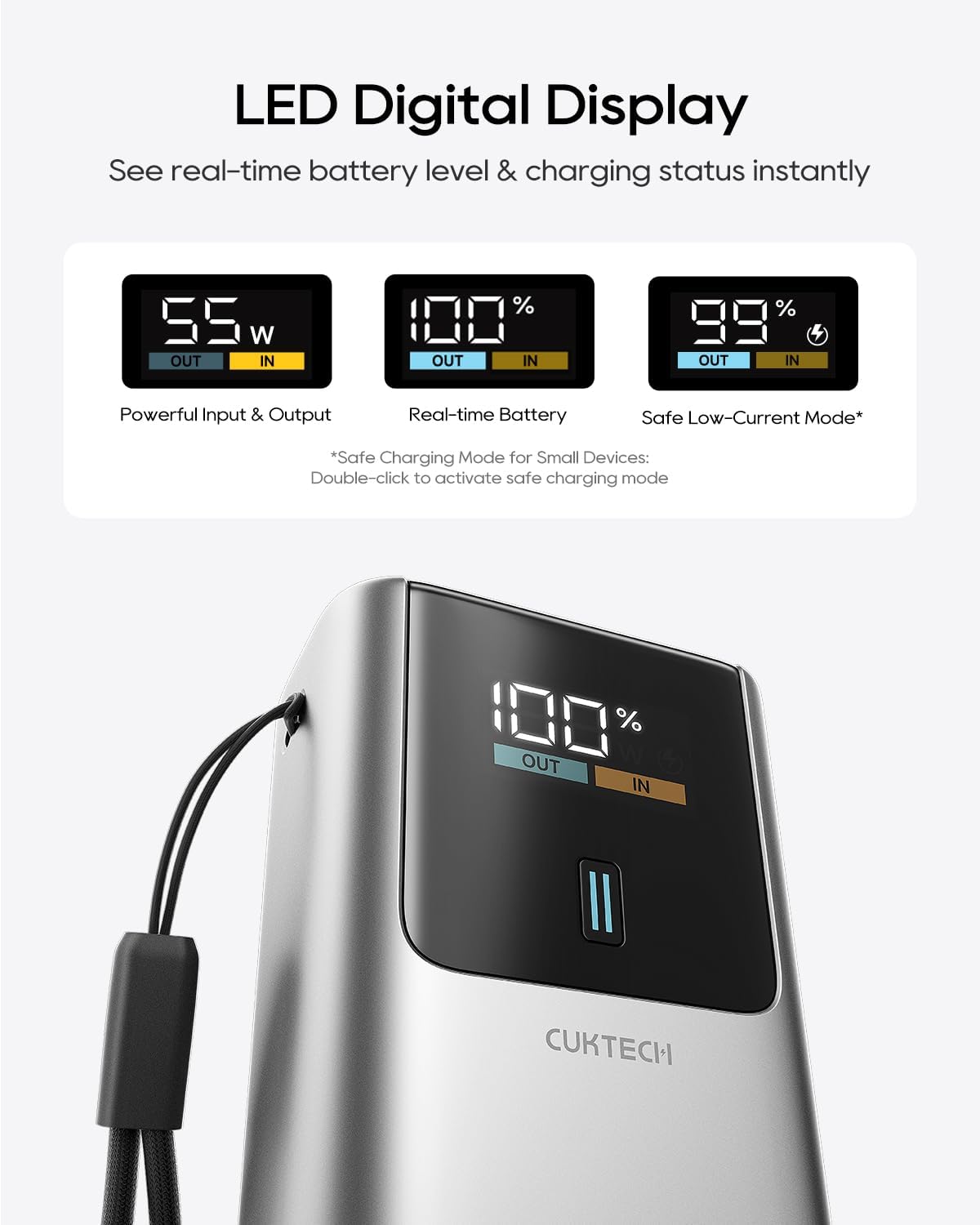Thumbnail 3 de CUKTECH 10 Mini 45W Power Bank: compact USB‑C PD charger with 10000mAh