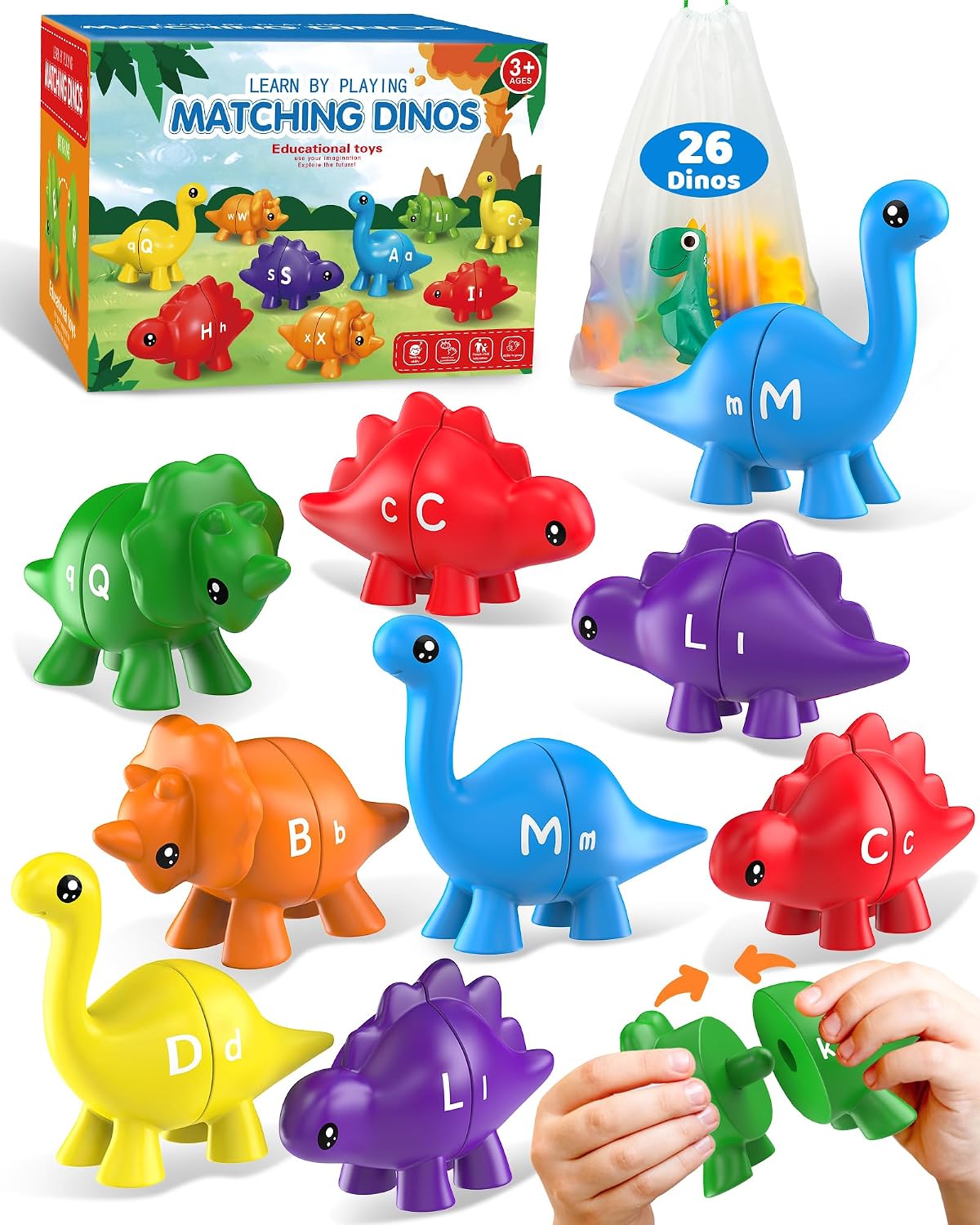 Detalle de Walenty 26PCS Dinosaur Alphabet Toy
