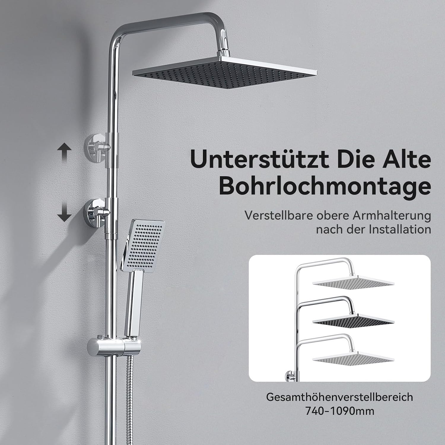 Detalle de AuraLum Regendusche ohne Armatur 25 cm